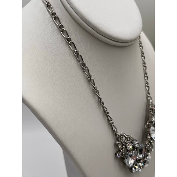 Betsey Johnson Vintage Bling Rhinestone Bow Collar Statement Necklace - Picture 9 of 9